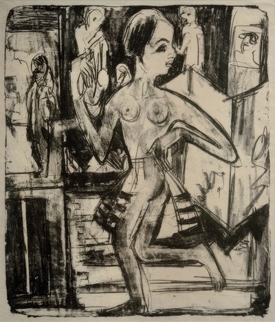 Naaktdanseres door Ernst Ludwig Kirchner