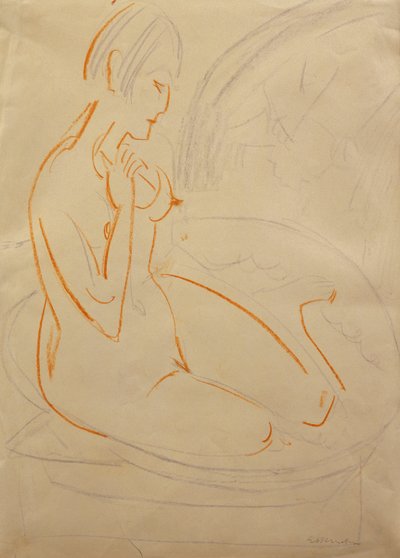 Naakt door Ernst Ludwig Kirchner