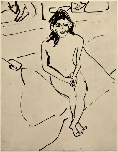 Zonder Titel (Marcella) door Ernst Ludwig Kirchner