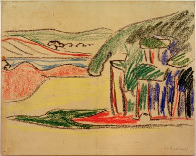 Zonder titel (Moritzburger vijvers) door Ernst Ludwig Kirchner