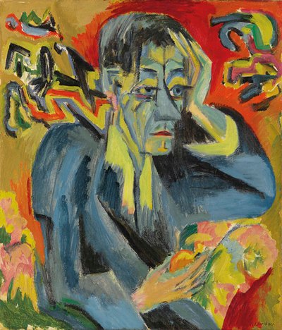 Portret van de dichter Leonhard Frank, 1917 door Ernst Ludwig Kirchner