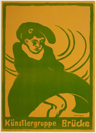 Poster voor Die Brücke door Ernst Ludwig Kirchner