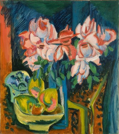 Rozen. 1918 door Ernst Ludwig Kirchner