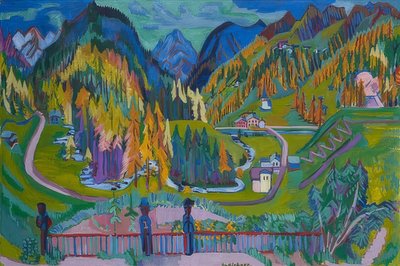 Sertigtal in de herfst door Ernst Ludwig Kirchner