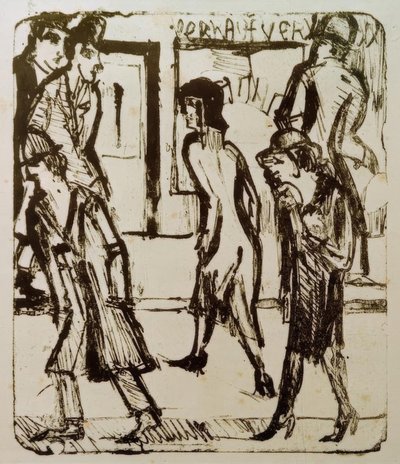 Straat door Ernst Ludwig Kirchner