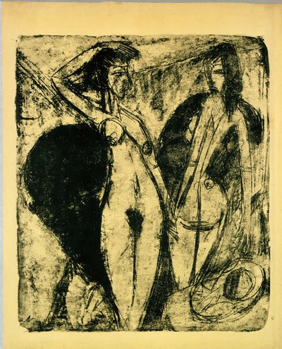 Dansende naakten door Ernst Ludwig Kirchner