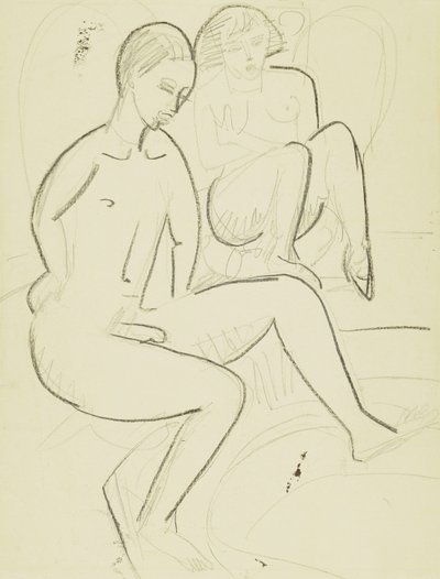 Jong Stel in de Badkamer door Ernst Ludwig Kirchner