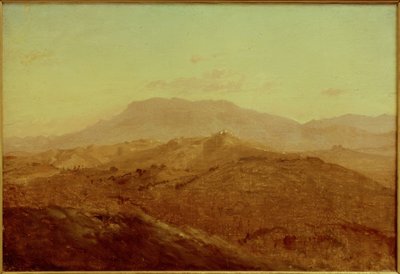 E. Meyer, Uitzicht vanaf Olevano op Paliano door Ernst Meyer
