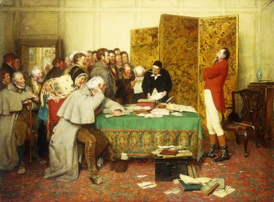 Hun lid interviewen - Lease geweigerd, 1879 door Erskine Nicol