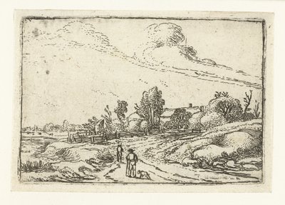 Pad langs een boerderij door Esaias van de Velde