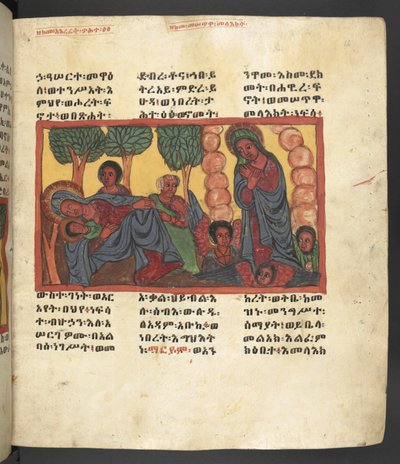 Or. 607 f066r, Scène uit het leven van de Maagd Maria, uit 