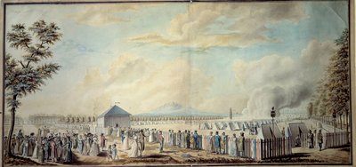 Franse Revolutie: Militair kamp van de Ecole de Mars van toekomstige kaders van het republikeinse leger door Etienne Bericourt