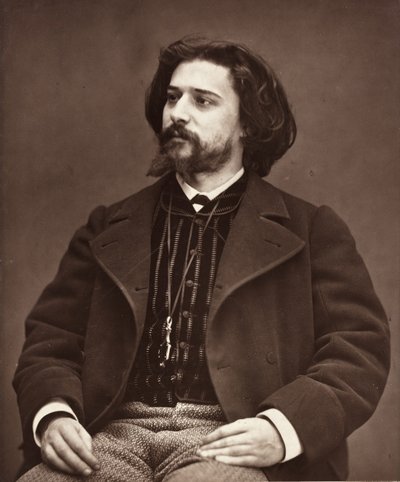Alphonse Daudet Franse romanschrijver, 1849-1897, ca. 1876 door Etienne Carjat