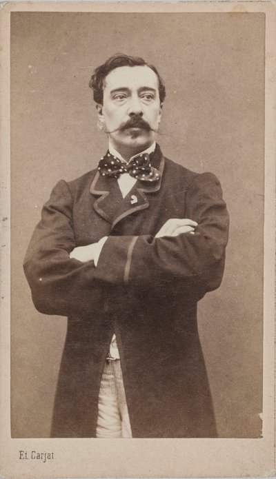 Portret van de schilder Alfred Stevens 1828-1906, ca. 1870 door Etienne Carjat