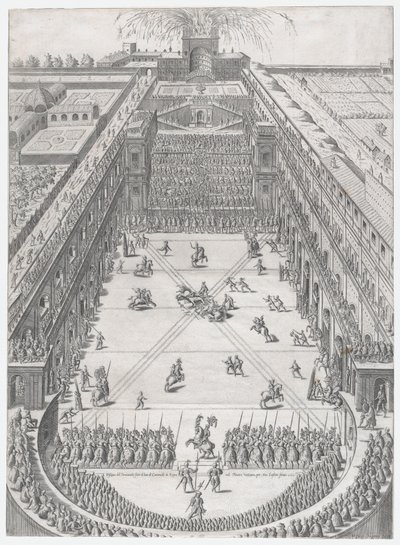 Speculum Romanae Magnificentiae: Huwelijk van Annibale Altemps en Ortensia Borromeo, Rome door Etienne Duperac