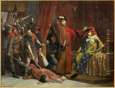 Etienne Marcel en de dolfijn Karel op 22 februari 1358 door Etienne Lucien Melingue