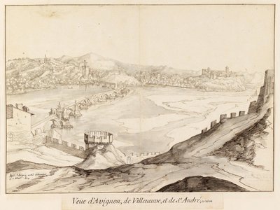 Martellage 1608 Pont Saint Benezet door Etienne Martellange