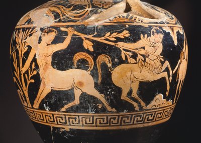 Amphora door de Schilder van de Centauromachie (detail) door Etruscan