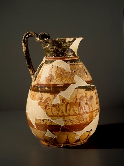 Etruskische oudheid: olpe van klei door Etruscan