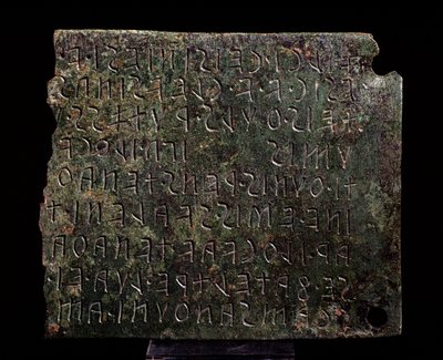 Bronzen tablet van Monte Acuto, Formello door Etruscan Etruscan