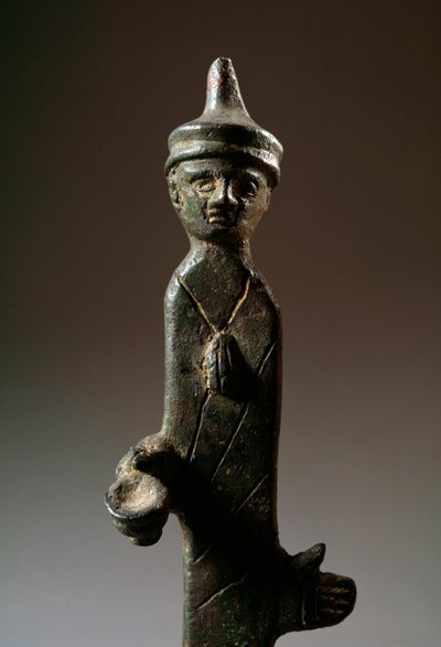 Haruspice, bronzen beeldhouwwerk, 3e eeuw v.Chr. door Etruscan Etruscan