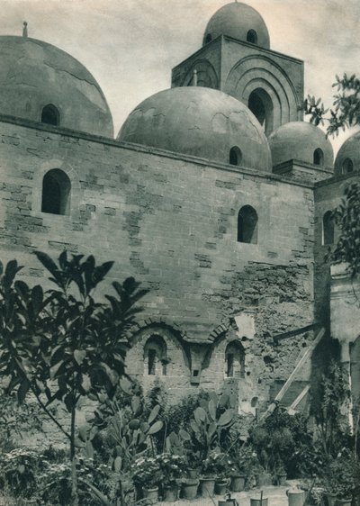 Kerk van San Giovanni degli Eremiti, Palermo, Sicilië, Italië, 1927 door Eugen Poppel