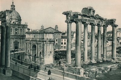 Forum Romanum met de Boog van Septimius Severus, Rome, Italië door Eugen Poppel