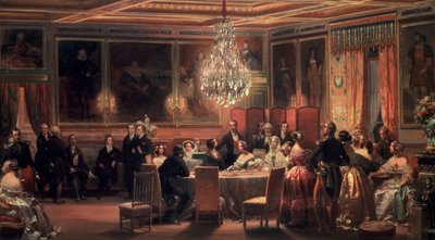 Ontvangst ter ere van Koningin Victoria in Chateau d
