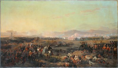 De Krimoorlog: Slag bij de Alma ... (schilderij op doek) door Eugene-Louis Lami