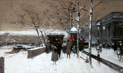 Quai de Seine door Eugene Galien Laloue