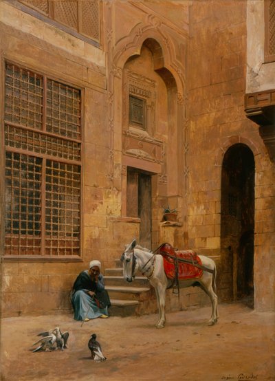 De binnenplaats door Eugene Alexis Girardet
