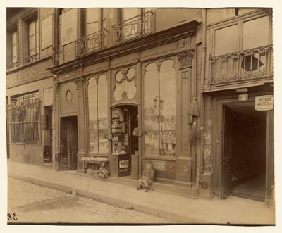 Winkel Lodewijk XVI, 3 quai Bourbon door Eugène Atget