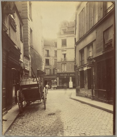 Rue Mazet en Rue Saint-André-des-Arts door Eugène Atget
