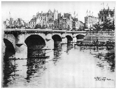 Pont Neuf, c1870-1930 1924 door Eugene Bejot