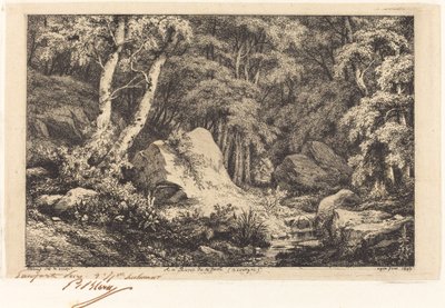 Au ravin de la faille, Auvergne, 1846 door Eugene Bléry