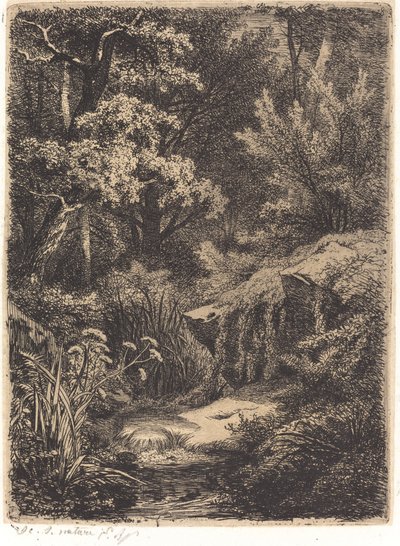 Le petit ruisseau, gepubliceerd 1849 door Eugene Bléry