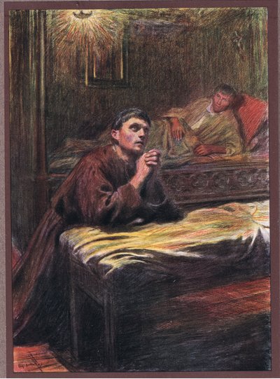 Bekering van broeder Bernard van Quintavalle door Eugene Burnand