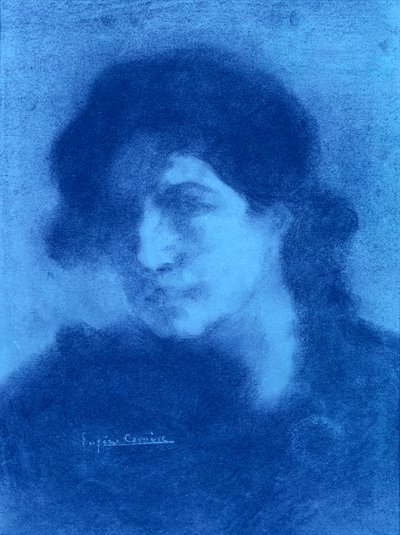 Portret van een vrouw door Eugène Carrière