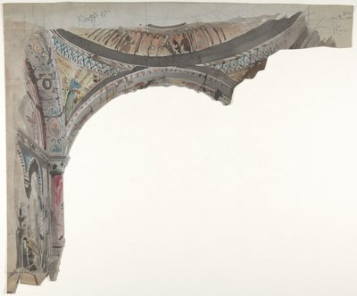 Ontwerp voor een decor in de Opéra, Parijs door Eugene Ciceri