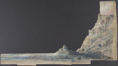 Ontwerp voor een decorontwerp in de Opéra, Parijs door Eugene Ciceri