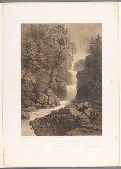 Zicht op de Reichenbachwaterval door Eugene Ciceri