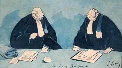 Twee advocaten, c.1900 door Eugene Cottin