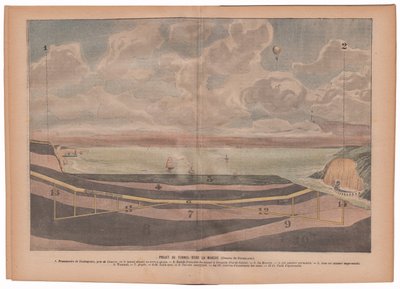 Project van een tunnel onder het Kanaal door Eugene Damblans