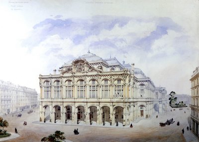 Opera Garnier in Parijs in 1850 door Eugene Viollet-le-Duc door Eugene Emmanuel Viollet le Duc
