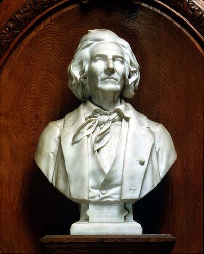 Portretbuste van Marc Seguin (1786-1875) architect en ingenieur door Eugene Guillaume