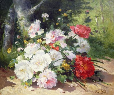 Stilleven van Bloemen door Eugene Henri Cauchois