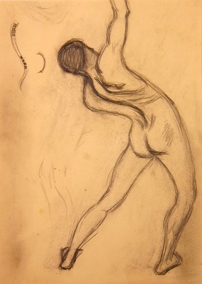 Tekening voor het duwen van gewichten door Eugène Jansson