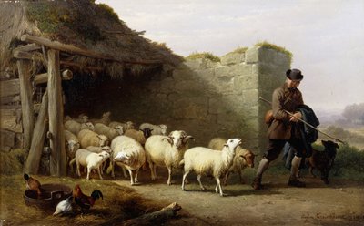 Een Herder en zijn Kudde, 1862 door Eugene Joseph Verboeckhoven