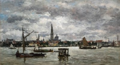Antwerp The Scheldt door Eugene Louis Boudin