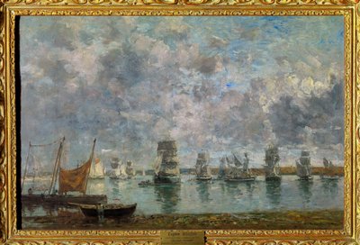 Zeilboten, Camaret-boten in Camaret-sur-Mer door Eugene Louis Boudin